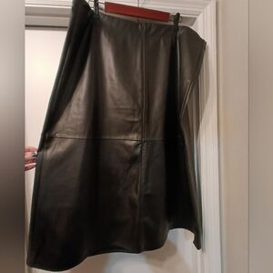 Women's Faux Black Leather Skirt By Max studio. 2X